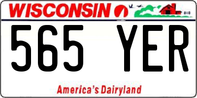 WI license plate 565YER