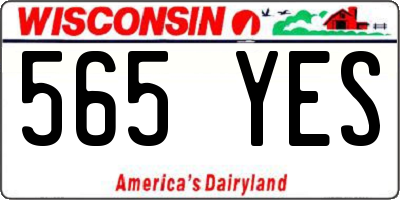 WI license plate 565YES
