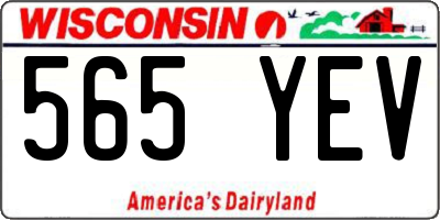 WI license plate 565YEV
