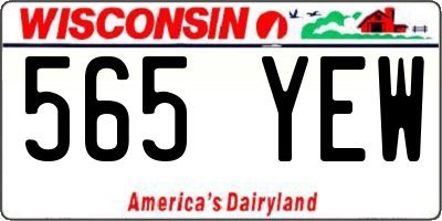 WI license plate 565YEW