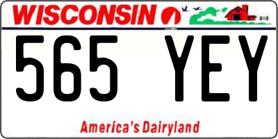 WI license plate 565YEY