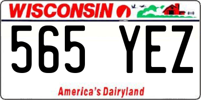 WI license plate 565YEZ
