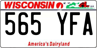 WI license plate 565YFA