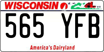 WI license plate 565YFB