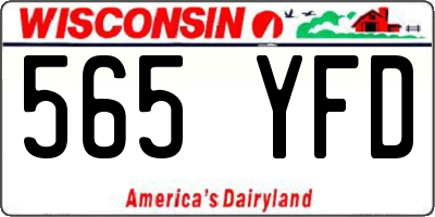 WI license plate 565YFD