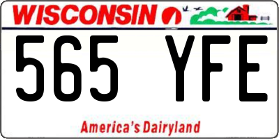 WI license plate 565YFE