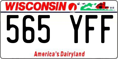 WI license plate 565YFF