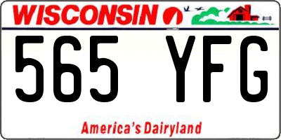 WI license plate 565YFG