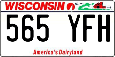 WI license plate 565YFH