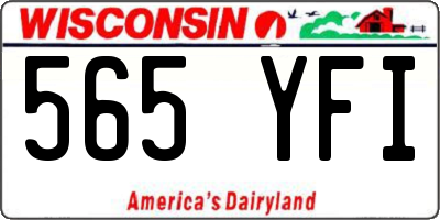 WI license plate 565YFI
