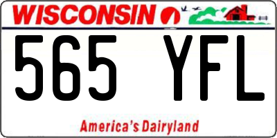 WI license plate 565YFL
