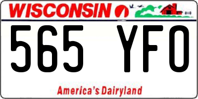 WI license plate 565YFO