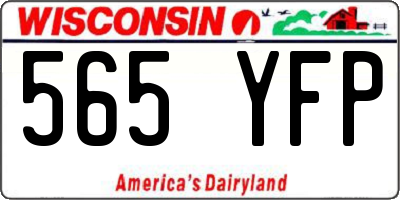 WI license plate 565YFP