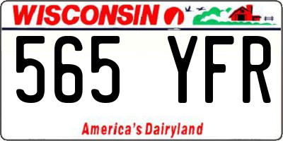 WI license plate 565YFR