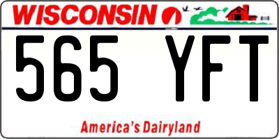 WI license plate 565YFT