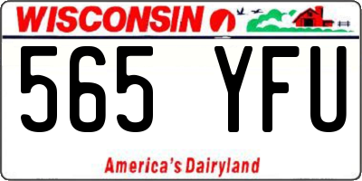 WI license plate 565YFU