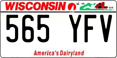 WI license plate 565YFV
