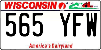 WI license plate 565YFW