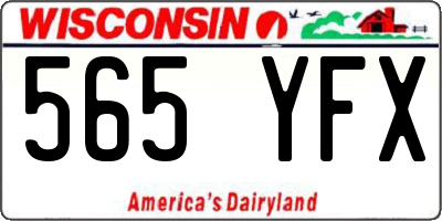 WI license plate 565YFX