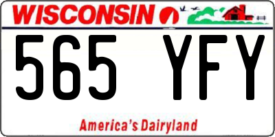 WI license plate 565YFY