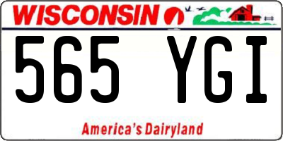 WI license plate 565YGI