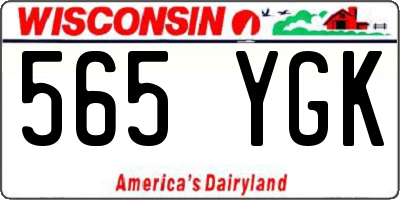 WI license plate 565YGK