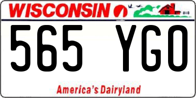 WI license plate 565YGO