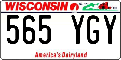 WI license plate 565YGY