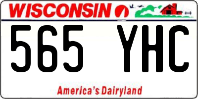 WI license plate 565YHC