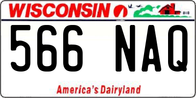 WI license plate 566NAQ