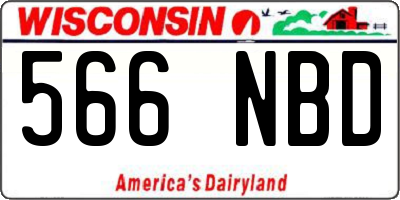 WI license plate 566NBD