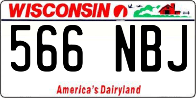 WI license plate 566NBJ