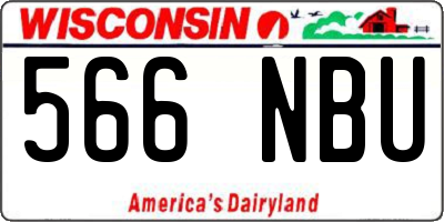 WI license plate 566NBU