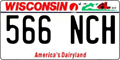 WI license plate 566NCH