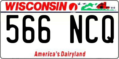 WI license plate 566NCQ