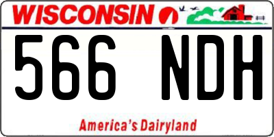 WI license plate 566NDH