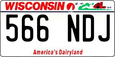 WI license plate 566NDJ