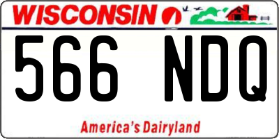WI license plate 566NDQ