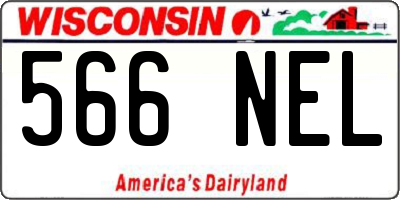 WI license plate 566NEL