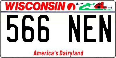 WI license plate 566NEN