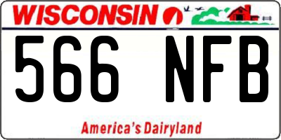 WI license plate 566NFB