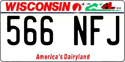 WI license plate 566NFJ