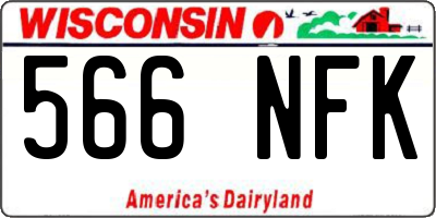WI license plate 566NFK