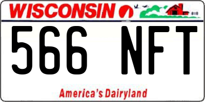 WI license plate 566NFT