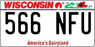 WI license plate 566NFU
