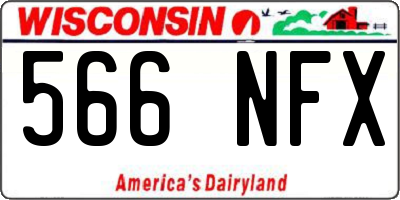 WI license plate 566NFX