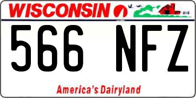WI license plate 566NFZ