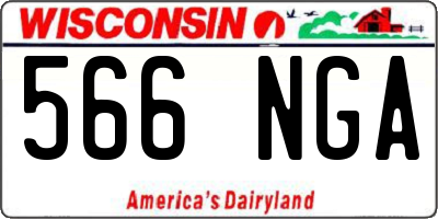 WI license plate 566NGA