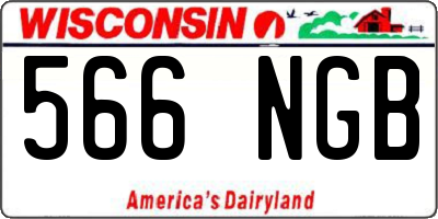 WI license plate 566NGB