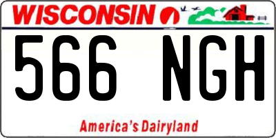 WI license plate 566NGH